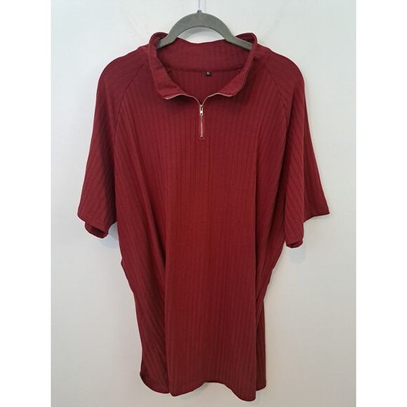 Urru Men's Scarlett 1/4 Zip Mock Neck Short Sleeve Shirt Size XL - Picture 1 of 5